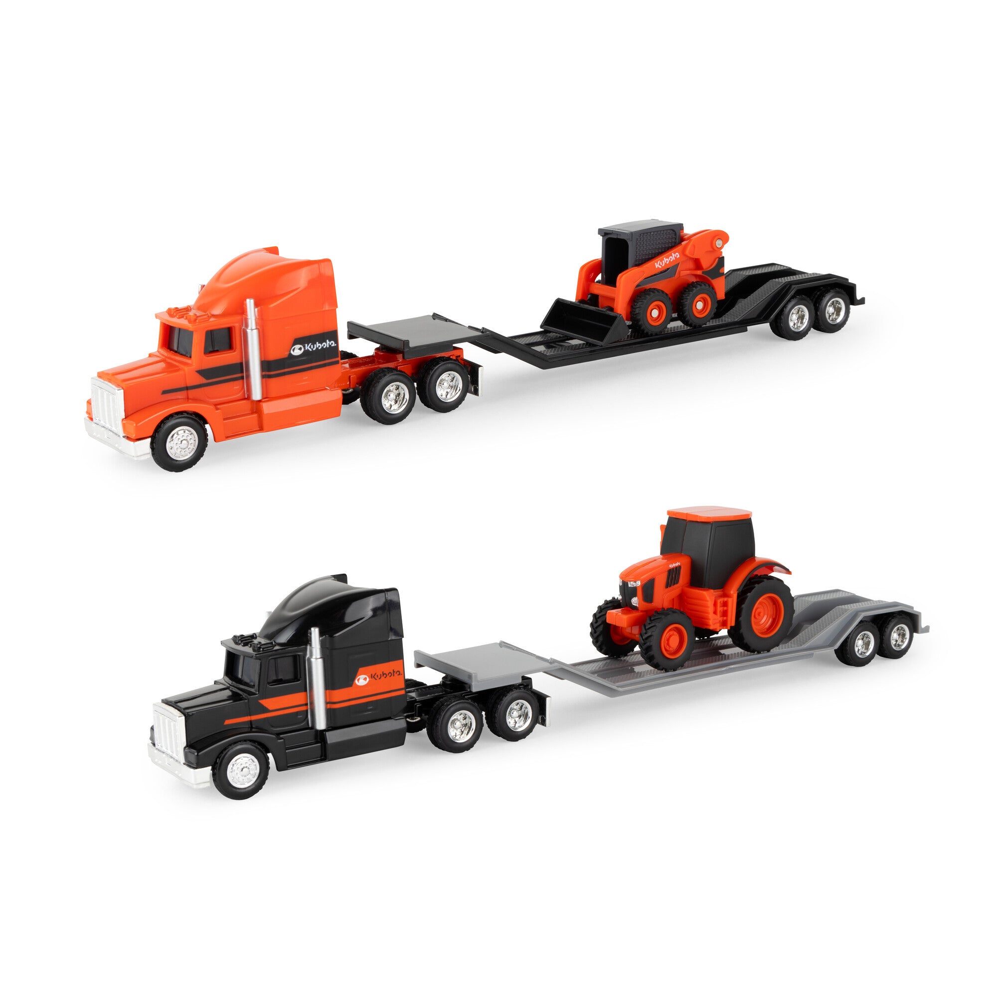 Kubota Semi Truck, Flat Bed Trailer & Machine