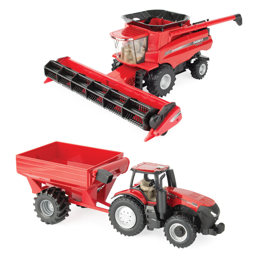 Case/ih grain harvest set (8230 header, Magnum 380 with chaser bin big farm