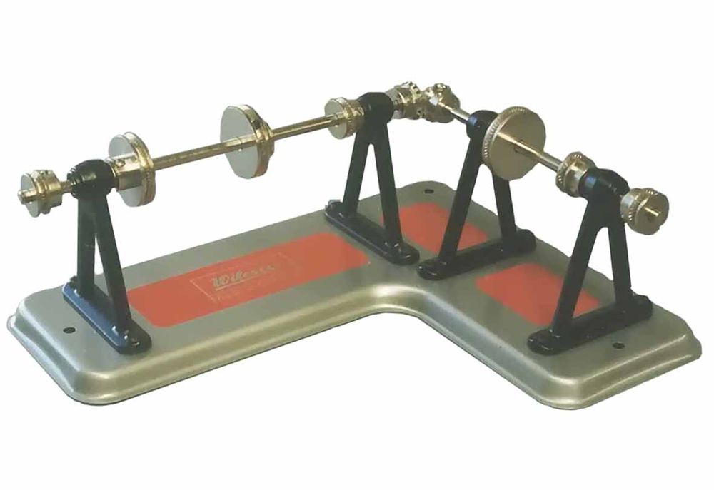 Wilesco countershaft assembly (7 pulleys, 90 degree shafts)