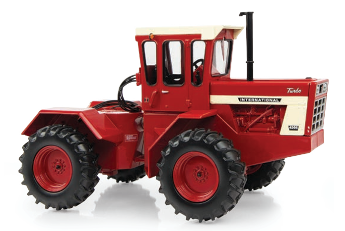IH IH 4366 4WD tractor (red cab) with singles & 3-POINT linkage