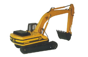 JCB JS330L hydraulic excavator with detailed tracks