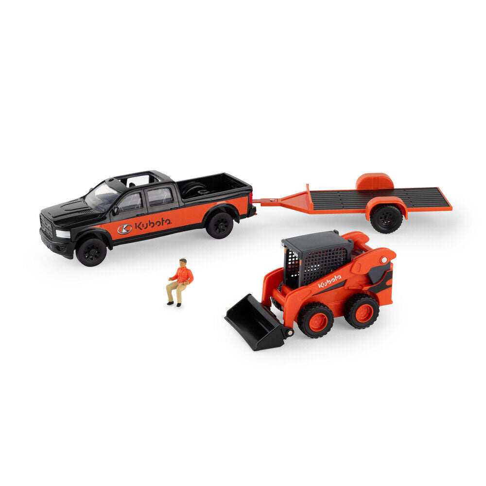Kubota skid steer, ute & trailer set