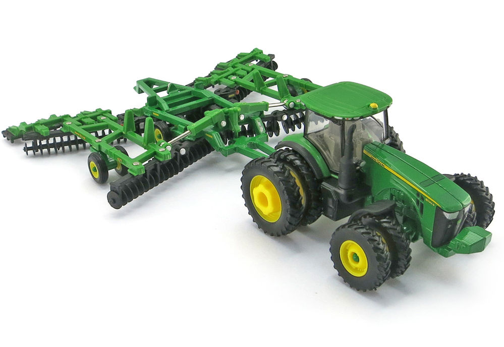 8320R TRACTOR w Fr and Rr duals and 637 FOLDING DISC scale model by Collector Models