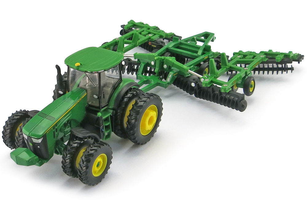 8320R TRACTOR w Fr and Rr duals and 637 FOLDING DISC scale model by Collector Models