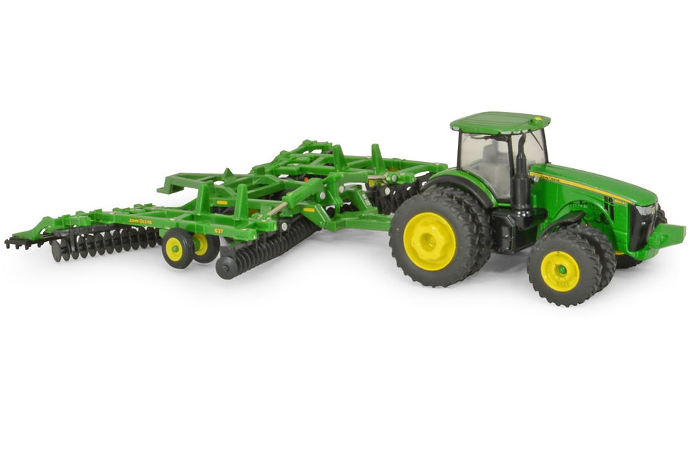 8320R TRACTOR w Fr and Rr duals and 637 FOLDING DISC scale model by Collector Models