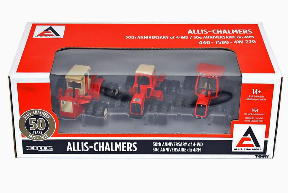 ALLIS CHALMERS 440 7580 4W 220 4WD TRACTORS  50th Anniversary set scale model by Collector Models