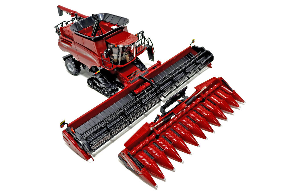 CASEIH 9250 HEADER on TRACKS with GRAIN + CORN FRONTS  Prestige series scale model by Collector Models