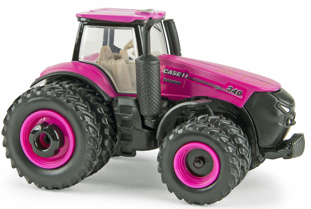 CASEIH MAGNUM 340 AFS CONNECT with Frt + Rr ROW CROP DUALS   pink scale model by Collector Models