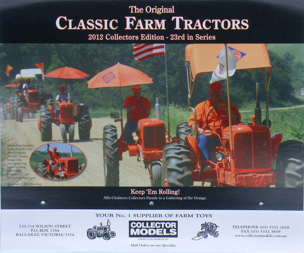 COLLECTOR MODELS 2012 CLASSIC TRACTOR CALENDAR  great for pictures scale model by Collector Models