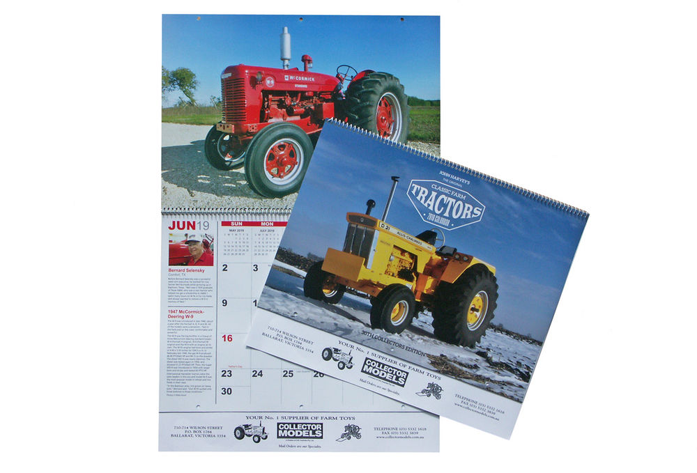 COLLECTOR MODELS 2019 CLASSIC TRACTOR CALENDAR  Price includes postage scale model by Collector Models