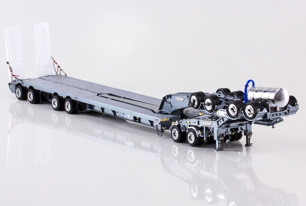 DRAKE 4 x 8 SWING WING TRAILER + 2 x 8 DOLLY Silver scale model by Collector Models