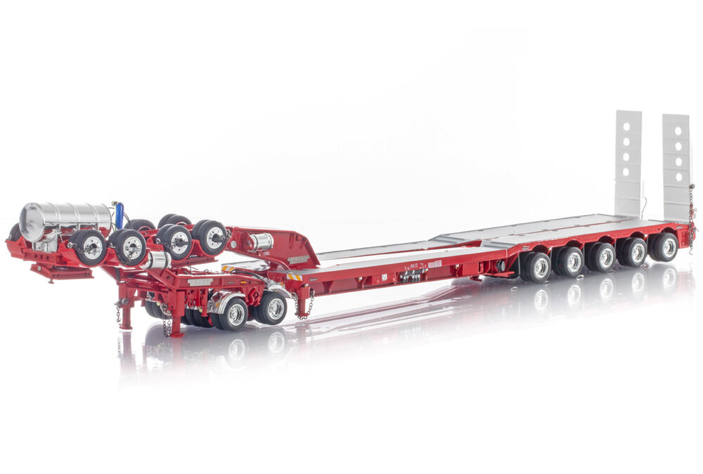 DRAKE 5 x 8 SWINGWING DROP DECK TRAILER w 2 x 8 DOLLY  red scale model by Collector Models