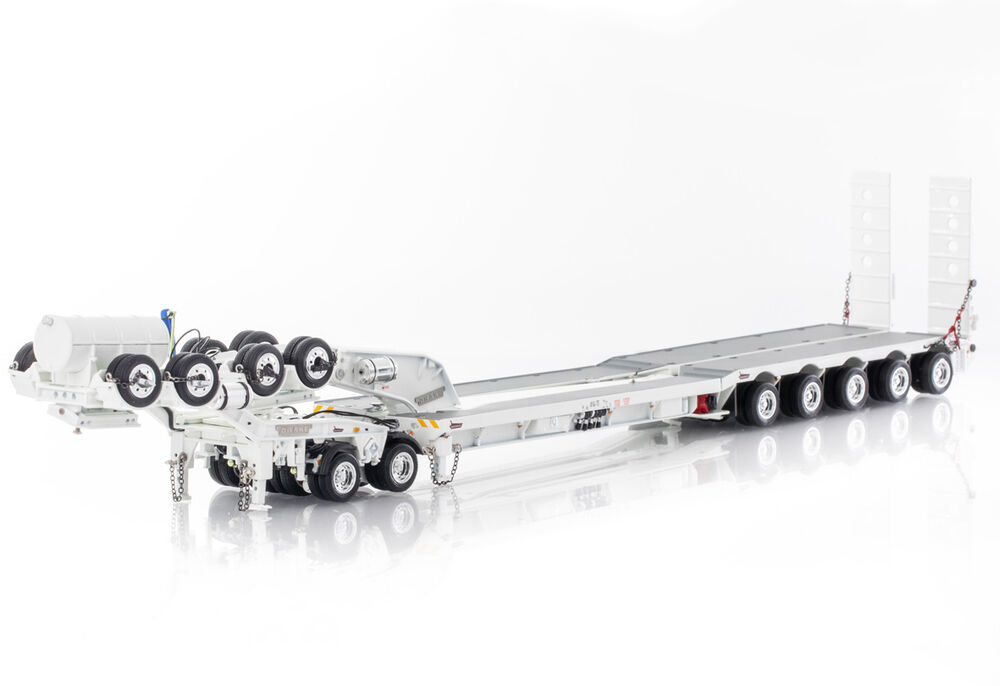 DRAKE 5 x 8 SWINGWING DROP DECK TRAILER w 2 x 8 DOLLY  white scale model by Collector Models