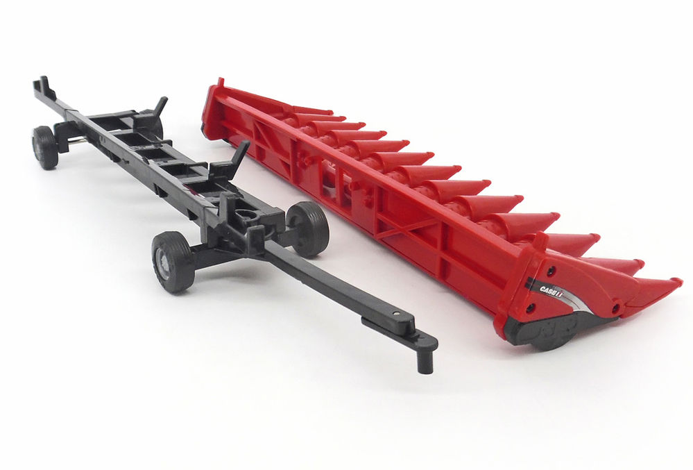 ERTL COMB TRAILER with bonus corn front fits Case IH Headers scale model by Collector Models