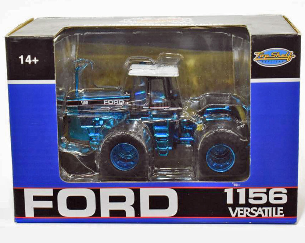 FORD VERSATILE 1155 4WD TRACTOR on Triples  Special Blue Chrome Edition scale model by Collector Models