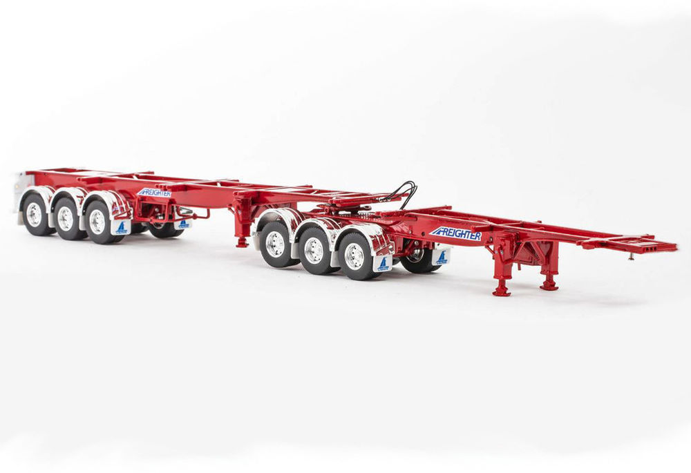 FREIGHTER MaxiTRANS SKEL B DOUBLE TRAILER SET  white or red scale model by Collector Models