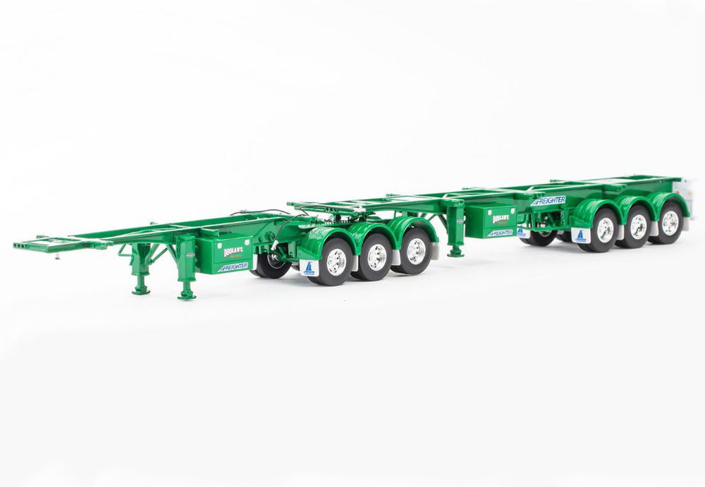 FREIGHTER MaxiTRANS SKEL B DOUBLE TRAILER SET  white or red scale model by Collector Models