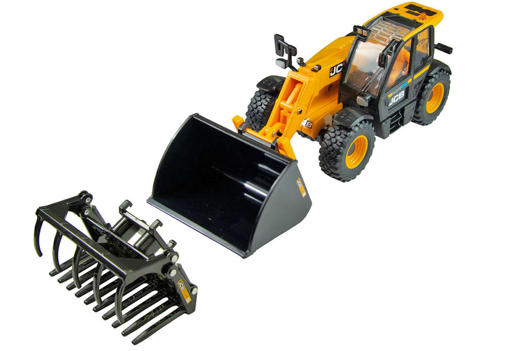 JCB 550 80 LOADALL TELESCOPIC HANDLER  with bucket and forks scale model by Collector Models