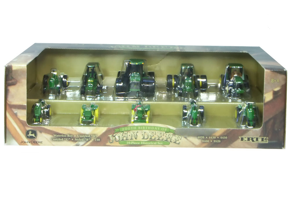 JOHN DEERE 10 Pc HISTORIC TRACTOR SET   200 Birthday JD scale model by Collector Models