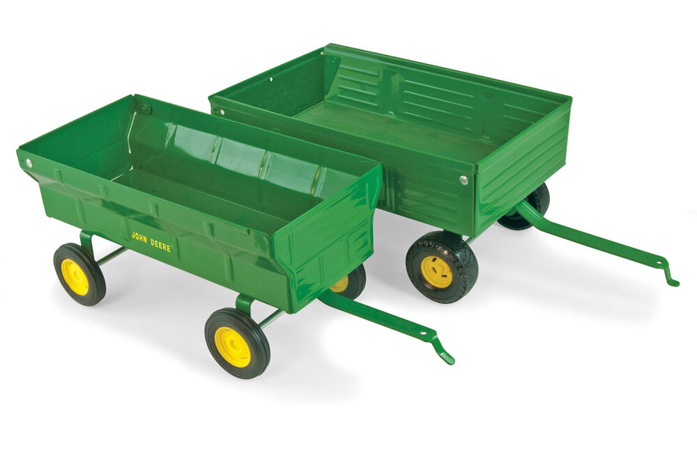 JOHN DEERE 4 WHEEL TRAILER 2 styles   Barge wagon Flare box wagon scale model by Collector Models