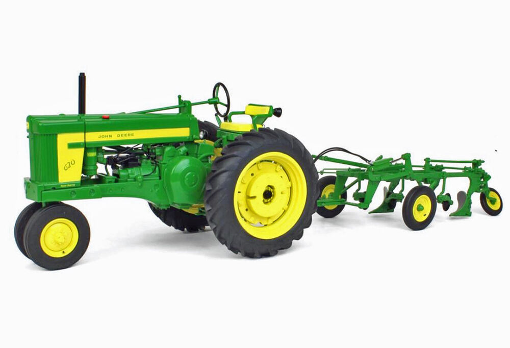 JOHN DEERE 620 nf TRACTOR with 555 PLOUGH  Precision Heritage series scale model by Collector Models