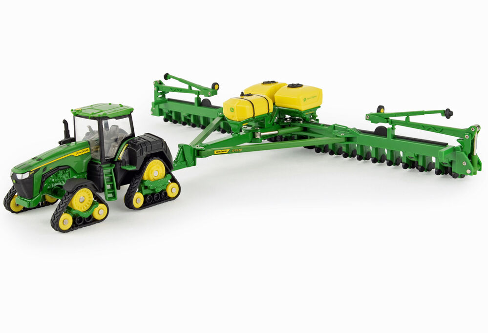 JOHN DEERE 8RX 410 TRACTOR with 1775NT 24 ROW PRECISION PLANTER scale model by Collector Models