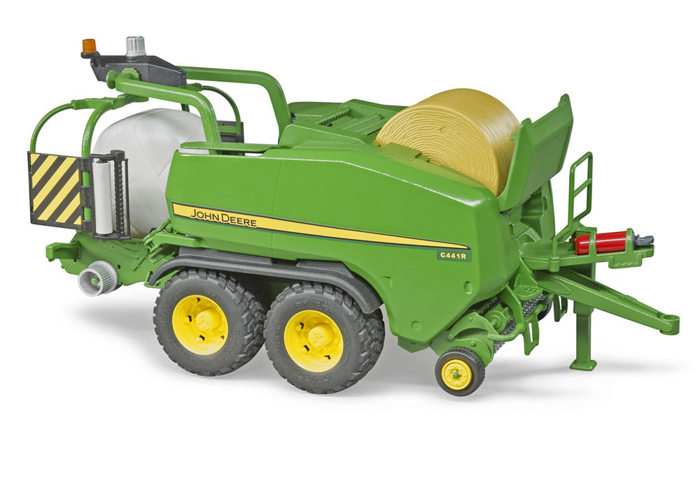 JOHN DEERE C441 R ROUND BALER with BALE WRAPPER + BALES scale model by Collector Models