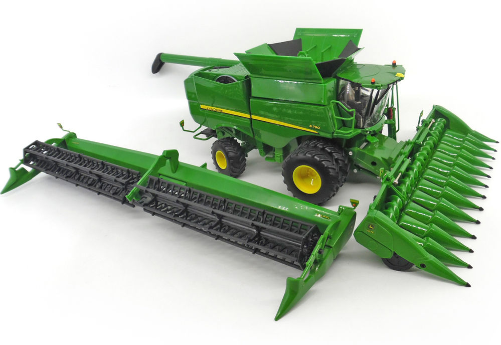 JOHN DEERE S790 HEADER w 40Ft DRAPER + 12 ROW CORN FRONTS   Prestige Edition scale model by Collector Models