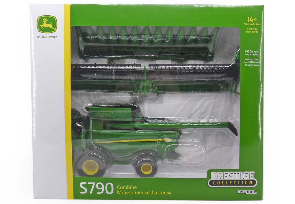 JOHN DEERE S790 HEADER w 40Ft DRAPER + 12 ROW CORN FRONTS   Prestige Edition scale model by Collector Models