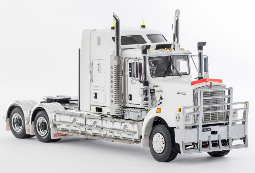 KENWORTH C509 SLEEPER CAB PRIME MOVER white with black chassis scale model by Collector Models