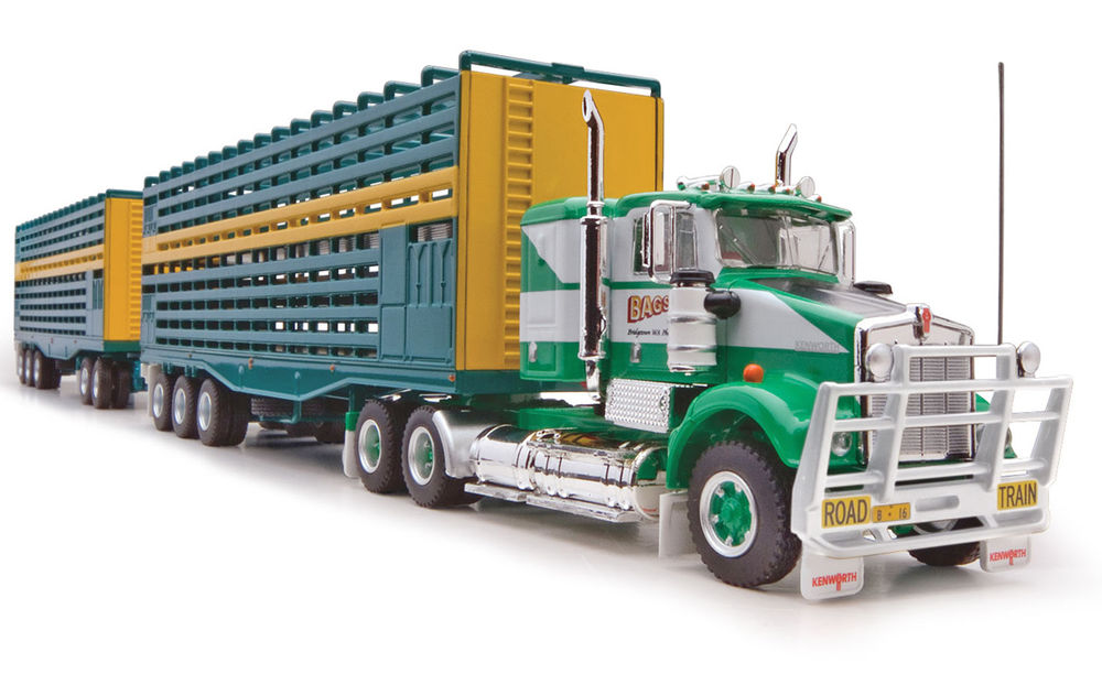 KENWORTH SAR CATTLE TRUCK ROAD TRAIN SET  Bagshaw Bros WA livery scale model by Collector Models