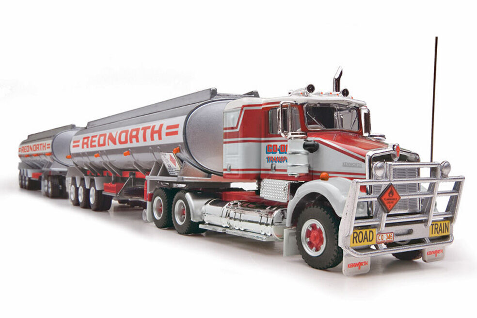 KENWORTH SAR FUEL TANKER ROAD TRAIN  Red North livery scale model by Collector Models
