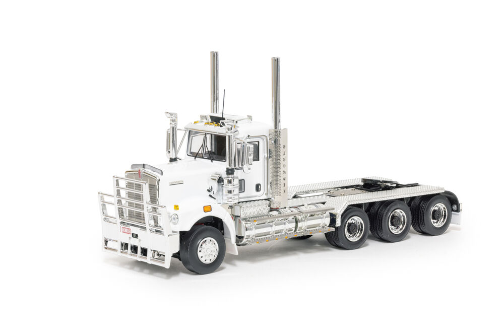 KENWORTH WHITE WITH BLACK CHASSIS  C509 DAY CAB TRI DRIVE PRIME MOVER  scale model by Collector Models