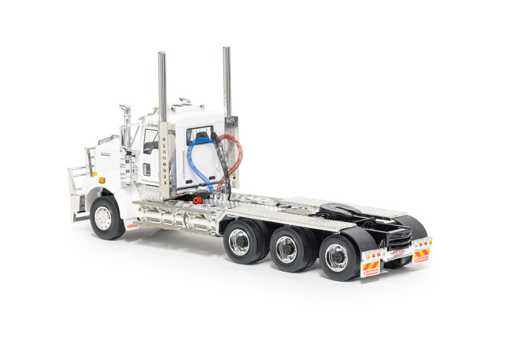 KENWORTH WHITE WITH BLACK CHASSIS  C509 DAY CAB TRI DRIVE PRIME MOVER  scale model by Collector Models