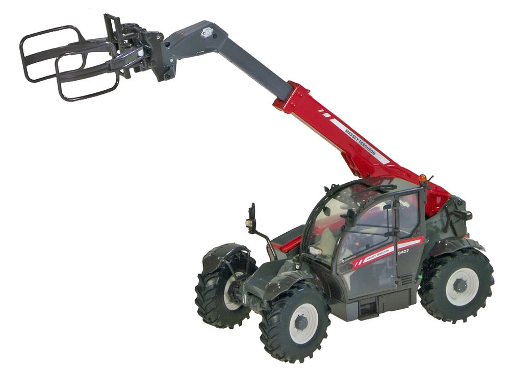 MASSEY FERGUSON 9407 TELEHANDLER with SOFT HANDS BALE GRAB   very detailed scale model by Collector Models