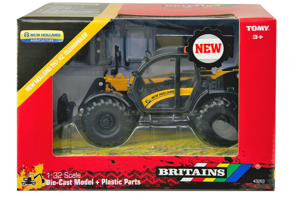 NEW HOLLAND TH742 ELITE TELESCOPIC HANDLER with BUCKET + FORKS scale model by Collector Models