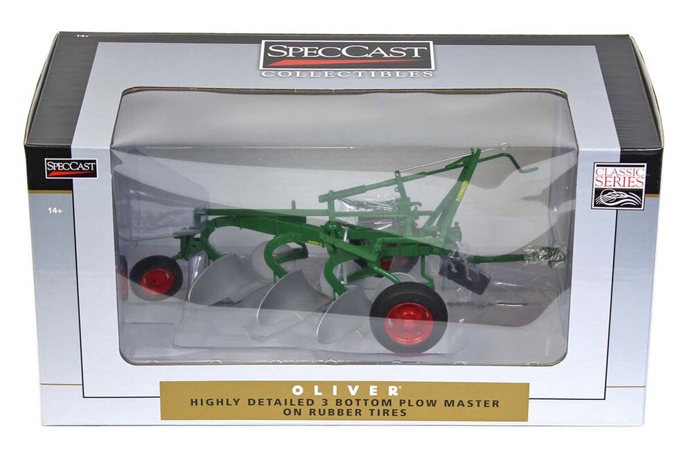 OLIVER 3 FURROW MOULDBOARD PLOUGH on Rubber tyres   High Detail scale model by Collector Models