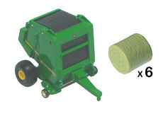 JOHN DEERE 568 ROUND BALER with 6 Bales