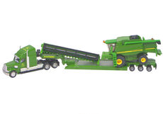 JOHN DEERE 9680i HEADER with FREIGHTLINER LOW LOADER TRUCK
