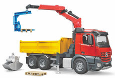 MERCEDES BENZ AROCS TIP TRUCK with SELF LOADING CRANE & ACCESSORIES