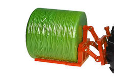 CASE/IH ROUND BALE MOVER with BALE (RED)