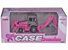 CASE 580 BACKHOE/LOADER.  Pink. Digging for a Cure. Breast Cancer promotion