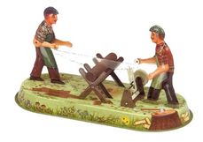 WILESCO CROSS CUT SAW with WORKERS