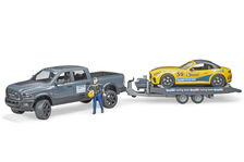 DODGE RAM 2500 PICK-UP with TILT BED CAR TRAILER AND CAR