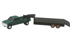CHEVROLET DUALLY PICK-UP with FLAT TRAILER