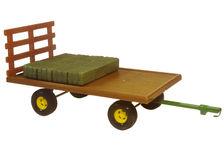 ERTL 4 WHEEL FLAT BED HAY TRAILER
