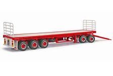 FREIGHTER STYLE FLAT BED SEMI TRAILER (red/white) to suit 1/64 prime movers