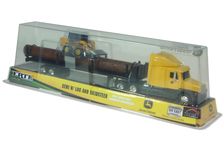 FREIGHTLINER SEMI TRUCK with LOG and SKID STEER LOADER