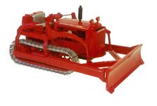 IH TD14A CRAWLER with BLADE, Red, (metal tracks)
