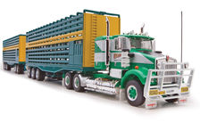 KENWORTH SAR CATTLE TRUCK ROAD TRAIN SET  Bagshaw Bros. WA livery